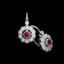 Like a single wild flower, this delicate Beverley K earring sets itself apart from all the rest with a vibrant ruby center and diamond petals. The total diamond weight is .36ct. and the total ruby weigh is .36ct. 