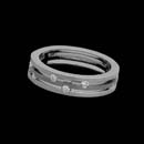 Designed by Christian Bauer, this unique 18K white gold and platinum wedding band measures 5mm and is set with 10 diamonds, at .24ctw.