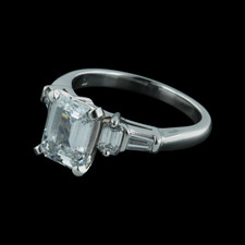 Sasha Primak emerald and baguette diamond ring
