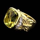 18kt. yellow gold lemon citrine ring from the butterfly collection, the citrine is 14 x 12mm and there are .156ctw in diamonds.
