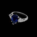 This stunning platinum ring from the Pearlman's Collection shines with a 3.72ct. sapphire framed by 1.40cts. in diamonds.