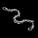 Kieselstein-Cord Bracelet 33E4: This is a very nice sterling silver Kieselstein bracelet. The length of the piece is 8 3/8 inches. What makes this piece stand out is the fact that there is one link as well as the clasp that have a moon and star on them. Kieselstein-Cord Bracelet 33E4 jewelry