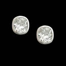 Beautiful and classic bezel set cushion earrings. Cushion diamonds are F/SI1 and 2.09 ctw. These can be made with any size stones.  Please call for pricing.  