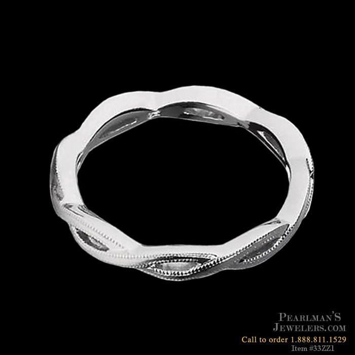 Item: 33ZZ1 - A platinum infinity wedding band from the 
