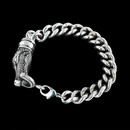 Kieselstein-Cord Bracelet 34E4: Gents 9 inch K-Cord sterling silver gator bracelet. Can be made in any size. Kieselstein-Cord Bracelet 34E4 jewelry