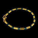Gurhan Bracelet 34GG4: Gale aqua bracelet from Gurhan. Faceted dark aquamarine beads with lobster clasp, 18.5cm long. Gurhan Bracelet 34GG4 jewelry