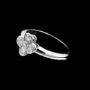 A beautiful platinum  flower diamond ring from Gumuchian, with .57ct of diamonds.