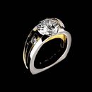 Eddie Sakamoto platinum gold and diamond engagement ring made for a 2.0ct plus size center stone.