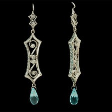 Cathy Carmendy Cathy Carmendy 18kt w.g. blue topaz & diamond earrings