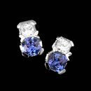 Jane Taylor Earring 35L2: A wonderful pair of Jane Taylor 18kt white gold earrings with 1.44ctw of sapphires and .77ctw of diamonds. The earrings are from the Bohemia Love collection and can be made in a variety of sizes. Jane Taylor Earring 35L2 jewelry