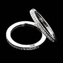 Classic ladies platinum and diamond wedding bands by Alex Soldier with 44 diamonds, at .23 ctw. Also available in full eternity set diamonds, one or three sided, quote on request.