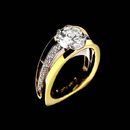 Eddie Sakamoto 18kt gold and platinum diamond ring made for a 2.00ct plus size center stone.  The mounting is set with .24ct of side diamonds.