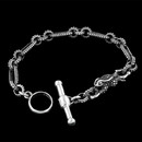Kieselstein-Cord Bracelet 36E4: Kieselstein-Cord Sterling Silver toad bracelet with toggle. Kieselstein-Cord Bracelet 36E4 jewelry