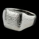 Gurhan for Men Ring 36GG1: From the Gurhan for Men Palladium Collection, hammered square plain ring. Gurhan for Men Ring 36GG1 jewelry