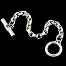 Kieselstein-Cord Bracelet 37E4: Kieselstein-Cord sterling silver Alana link bracelet with toggle. Kieselstein-Cord Bracelet 37E4 jewelry