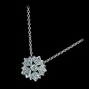 This pretty 18kt white gold tulip pendant is made by Beverley K and has .12ctw diamonds.