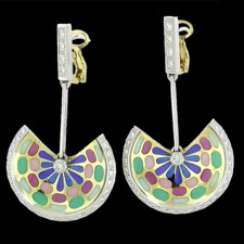 Nouveau Collection multi color drop earrings