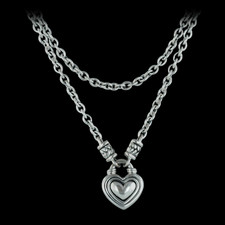 Ladies sterling silver baby heart toggle with graduated chain from Scott Kay Sterling, both 15