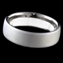 A 14k white gold mens wedding band. This ring features a Sand Blast finish, which makes the ring look less glossy. This ring is 6.5mm in width, but can be made smaller or larger. The price is for a size 10, however the ring can be made in other sizes. Price may vary depending on finger size.