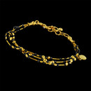Gurhan Bracelet 38GG4: Lentil Mist Bracelet with black diamonds, designed by Gurhan. Three strands of black diamonds and gold lentils. Black diamonds, 7.0ct. Available with Rubies. Inquire for price. Gurhan Bracelet 38GG4 jewelry