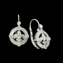An attractive Fleur De Lis design by Beverley K is the focal point of these 18kt white gold pair of diamond earrings. These earrings have .44ct. total diamond weight.