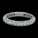 A beautiful platinum three sided pave eternity wedding ring with 1.05ctw. of fine G, VS diamonds.  This Gumuchian ring measures 3.0mm width.