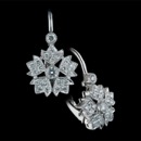 These are 18kt white gold flower earrings set with .25ctw of diamonds, from Beverley K.