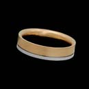 Designed by Christian Bauer, this lovely 18K rose gold and platinum wedding band is a classic beauty. The ring measures 5.5mm and is also available in 18K white gold.