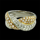 Damiani Ring 42F1: This beautiful 18kt white and rose gold diamond pave ring is set with 1.28ct of diamonds. This ring is a size 6. Damiani Ring 42F1 jewelry
