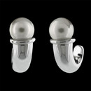 Damiani Earring 42F2: 18kt white gold pearl earrings by Damiani. 7mm width. Damiani Earring 42F2 jewelry