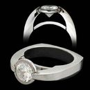 A beautiful platinum diamond engagement ring mounting for a 1.0ct center diamond.  This Eddie Sakamoto ring is 5.0mm in width and solid!