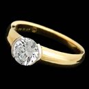 Michael Bondanza's 18kt yellow gold and platinum bezel Hudson engagement ring. For diamonds 1.0 to 1.25ct.  Center diamond not included.