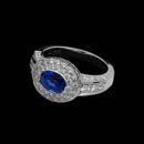 Exclusive from the Pearlman's Collection, a 2.01ct. blue sapphire and diamond ring.  The ring is set with .83cts. of diamonds in a 18K white gold mounting.