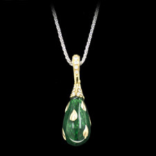 Pearlmans Collection 18kt gold and platinum enameled  pendant