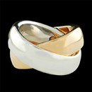 Damiani Ring 43F1: This beautiful crossover ring is 18kt white and rose gold. The measures 15mm at it's widest point and is a size 6.5. Last one never to be made again. Damiani Ring 43F1 jewelry