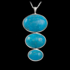 Metalsmiths Sterling turquoise triple drop necklace