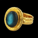 Gurhan Ring 44GG1: Gurhan oval labradorite ring with side granulations. From the Muse Collection. Stone is 12 x 10mm set in 24K gold. Gurhan Ring 44GG1 jewelry