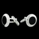 Dorfman Sterling Sterling Silve 45SS7: A pair of beautiful 10mm onyx and sterling silver cuff links by Dorfman. Together the diameter of complete piece is 15.5mm with a length of 19mm. Dorfman Sterling Sterling Silve 45SS7 jewelry