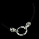 Scott Kay Sterling Necklace 46U3: This is a beautiful Scott Kay Fashion designed necklace which is made of leather and sterling silver. This necklace comes in a 16 to 18 inch lengths and comes with an adjustable latch that adds an extra 1 1/2 inches to the necklace. Scott Kay Sterling Necklace 46U3 jewelry