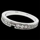 What a beauty! This wedding band fits perfectly with many of the Eddie Sakamoto engagement rings. The diamonds go 3/4 of the way around the wedding band and have a total weight of .32ct. The ring measures 3.16mm, at the widest part, and tappers down to 1.73mm in width at the smaller part.