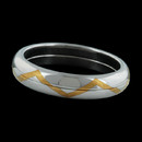 This Polarium Changeable band, with a diamond pattern of 24K fine gold inlay, is composed of two halves, joined by a shared attraction. With a gentle twist, these halves separate and are magnetically reunited, transforming the pattern into a zigzag. Price