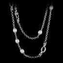 Scott Kay Sterling Necklace 48U3: Scott Kay Sterling 36 inch sterling silver chain with 12 9.5mm white pearls. Scott Kay Sterling Necklace 48U3 jewelry