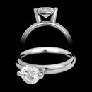 Whitney Boin platinum V post mount engagement ring, 3.5mm width.Elegant and minimalist, one of the great designs of all time. Should have a 3/4ct and larger diamond.  Center diamond not included.  Made in the USA