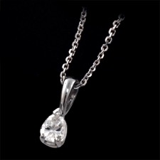 Pearlman's Bridal 14K white gold pear diamond necklace