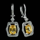 Jane Taylor Earring 51L2: Jane Taylor Mimosa frame earrings in 18kt white gold set with beautiful yellow sapphires totaling 2.6ctw, and accented with .33ctw diamonds. Jane Taylor Earring 51L2 jewelry