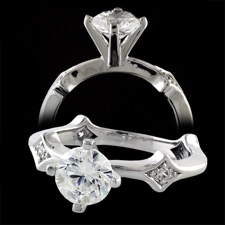 Eddie Sakamoto Half round diamond engagement ring