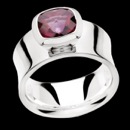 Bastian-Inverun: 925 Polished beautiful Red Topaz ring, 2.30 ct; measuring band approximately 10.31 mm wide; size 7.5