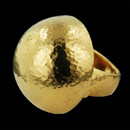 Gurhan Ring 52GG1: Large Dome Ring, 30mm. Hammered finish with double granulations. This is a great statement fashion ring by Gurhan. Gurhan Ring 52GG1 jewelry