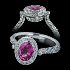 Spark 18k pink sapphire engagement ring