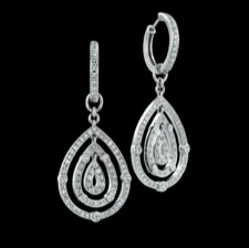 Beverley K 18kt white gold tear drop shaped diamond earrings